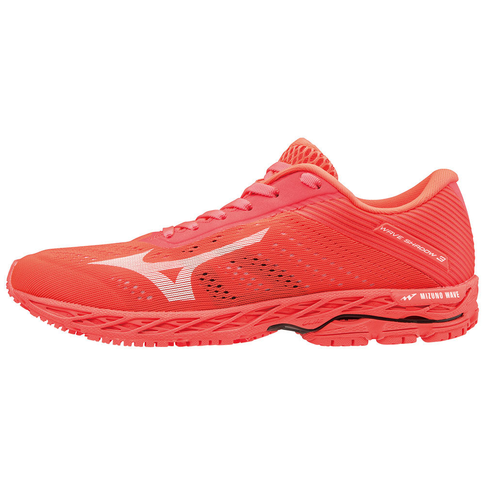 Mizuno Women's WAVE SHADOW 3 Running Shoes Coral/White (J1GD193001-JSZ)